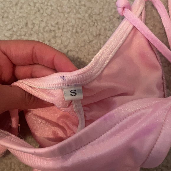 Pink velvet sequin bikini - Picture 4 of 5